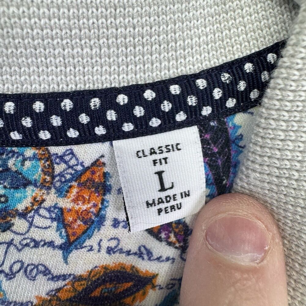 Robert Graham Polo Shirt Men's Large White Classic Fit Embroidered Skull‎ Crown - Picture 8 of 15